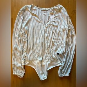 NWT Abercrombie white bodysuit